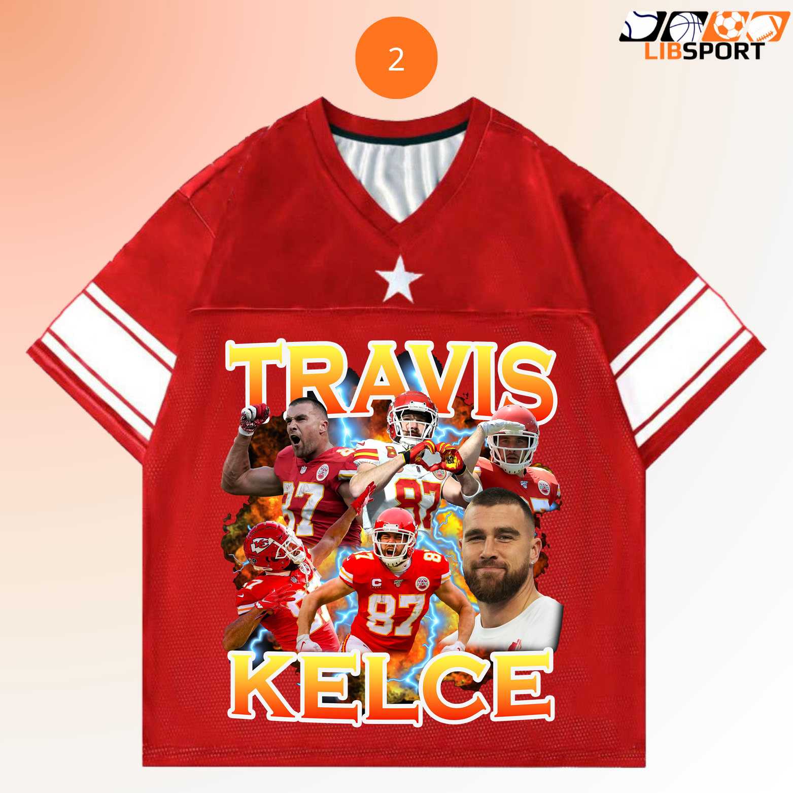 Kansas City Chiefs Travis Kelce Jersey, Nfl Shirt, Unisex Streetwear Tee